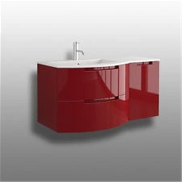 Latoscana La Toscana OA53OPT2R Oasi Vanity Sink Top Right Cabinet 2 Drawers Red OA53OPT2R